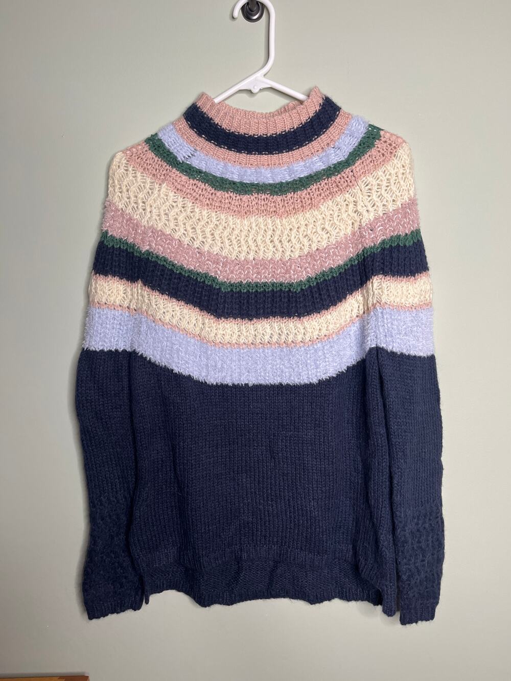 Caslon Mock Neck Wool Blend Oversized Sweater XS